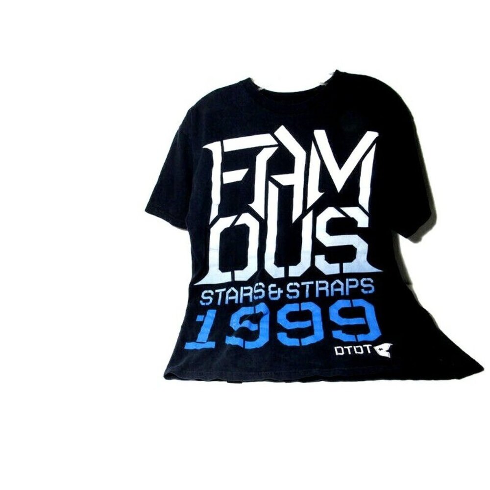 Vintage Y2K Famous Stars And Straps 1999 T Shirt Mens M Navy Blue